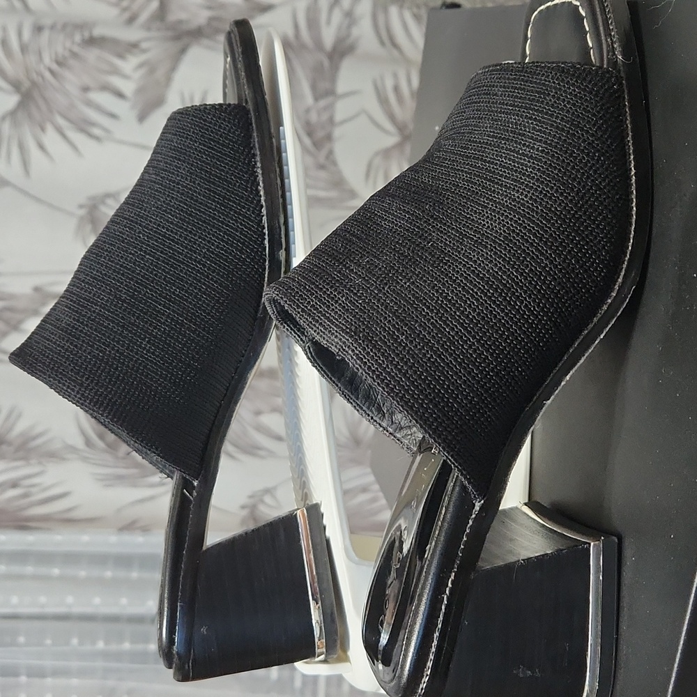 Donald J. Pliner Black Mules with Stretchy Rib  Size 7 M *Read Description, HAZE